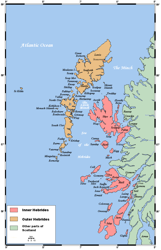 Karte der Hebriden von Kelisi, CC-Lizenz