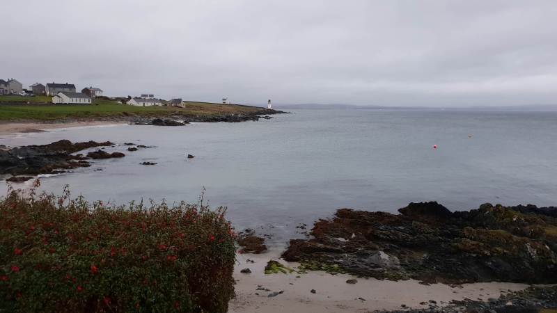 Ein Blick von der Terrasse des Port Charlotte Hotels