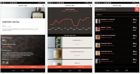 Gratis Whisky-App für Android: Distillers
