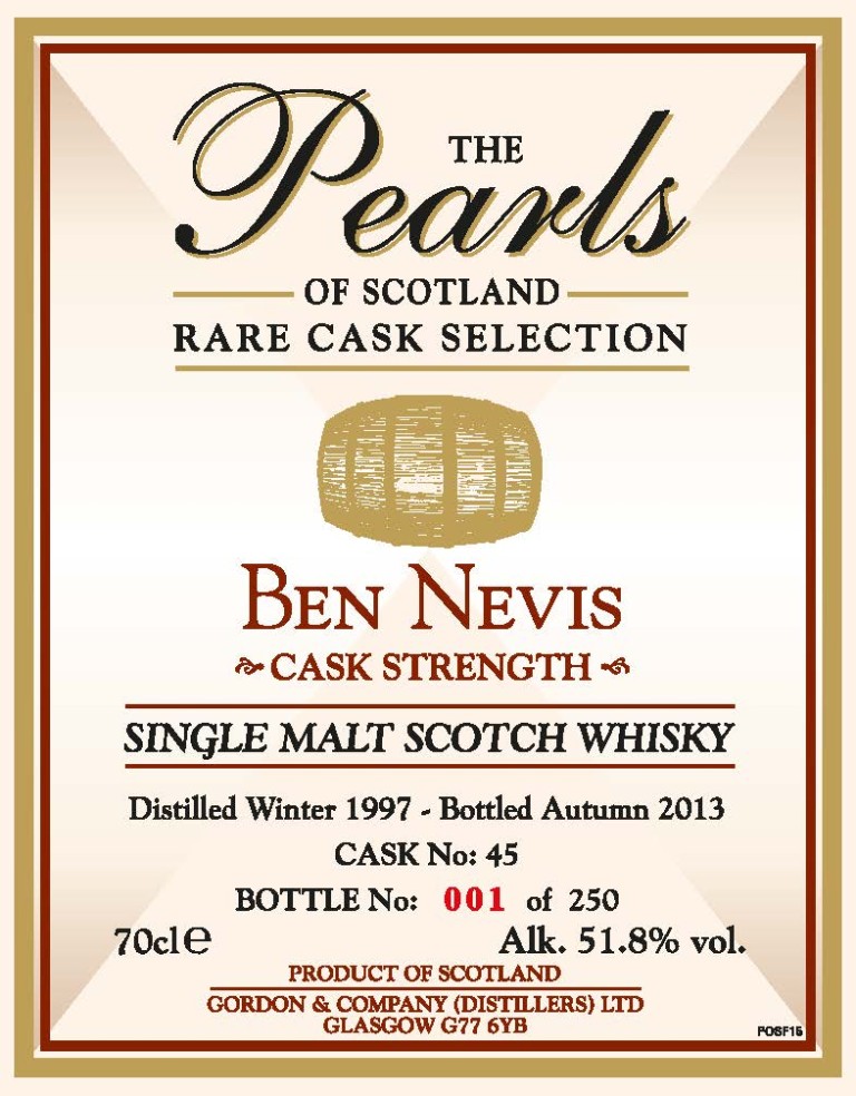 Wir verkosten: Ben Nevis 1997, 51.8%, Pearls of Scotland