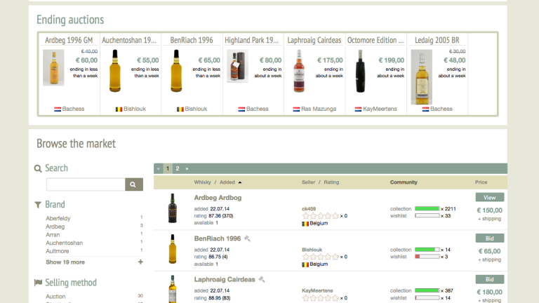 Whiskybase Marketplace jetzt online