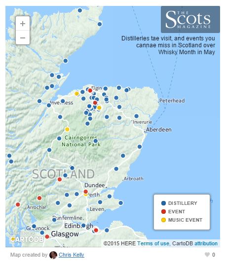 Interaktive Schottland-Karte zum Whiskymonat Mai