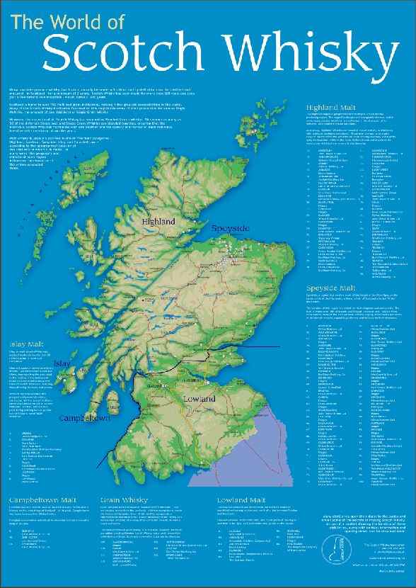 Neue Landkarte des Whiskys von der Scotch Whisky Association