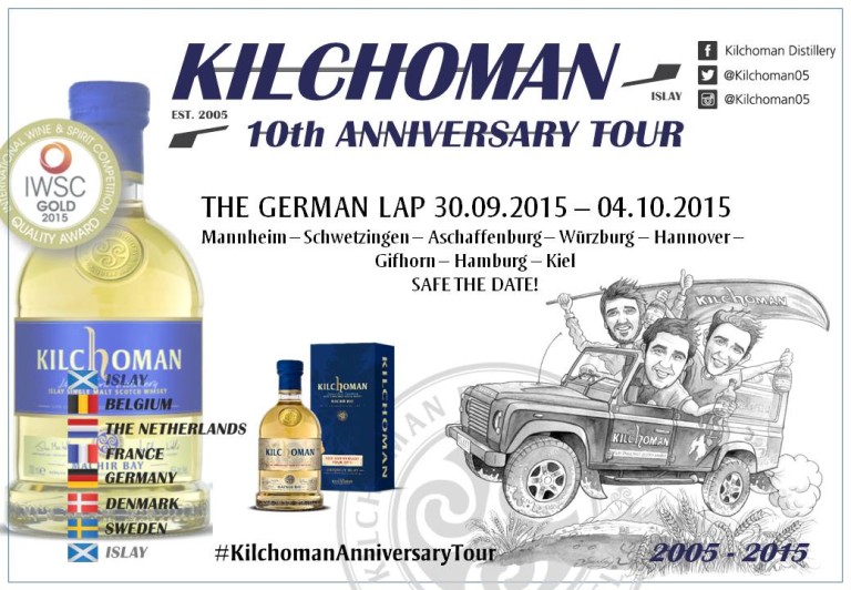 PR: Kilchoman 10th Anniversary Tour –  durch Europa mit neuen Abfüllungen