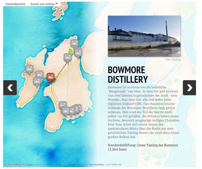 Alkoblog: Interaktive Islay-Karte