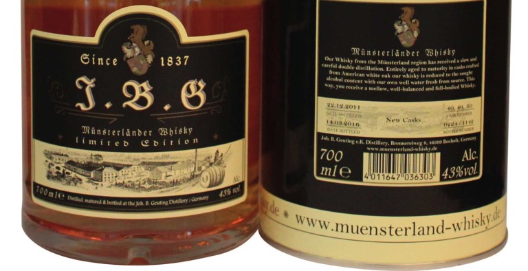 PR: Neuer Whisky von J.B.G. Münsterländer Whisky (mit Tasting Notes)