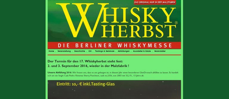 PR: Der 17. „Whisky-Herbst“ in Berlin