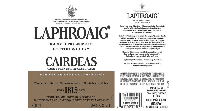 Neues Label in der TTB-Datenbank: Laphroaig Cairdeas 2017