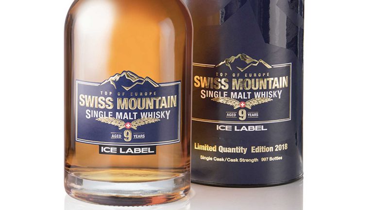 Neu: Swiss Mountain Single Malt Whisky «Ice Label» Edition 2018, «Aged 9 years»