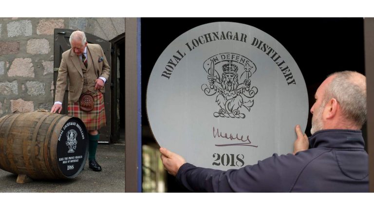 Prinz Charles besucht die Destillerie Royal Lochnagar