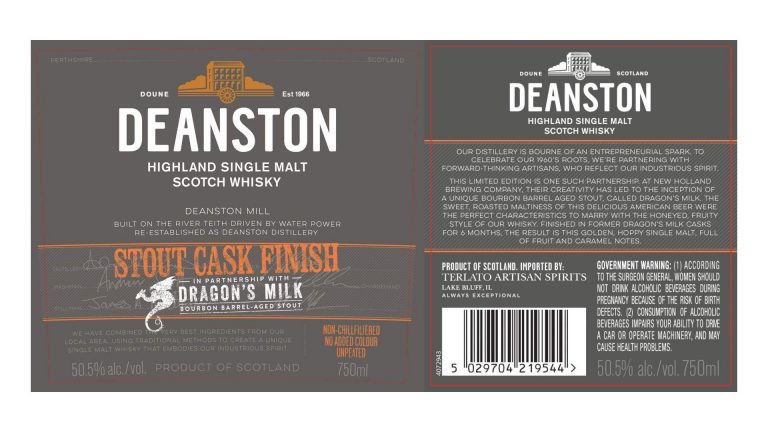 TTB-Neuheit: Deanston Stout Cask Finish (aus Dragon’s Milk Bourbon Barrel-Aged Stout Casks)