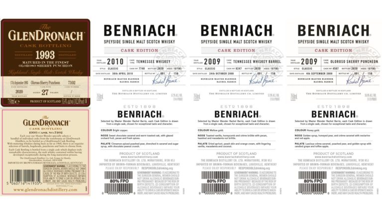 TTB-Neuheiten: GlenDronach Cask Bottling 1993 und neue BenRiach Cask Editions