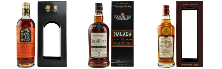Neu von Kirsch Import: Sherry Cask Matured Blended Malt Scotch Whisky (BB&R), Caol Ila (G&M), ElsBurn Malaga