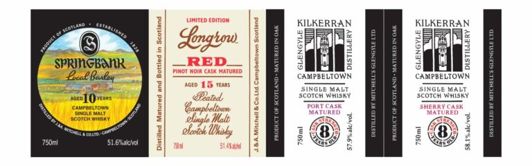 TTB-Neuheiten: Springbank Local Barley 10yo, Longrow Red Pinot Noir 15yo, 2x Kilkerran 8yo Cask Strength