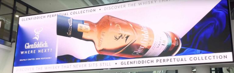 Glenfiddich mit 3D-Werbekampagne am Frankfurter Flughafen