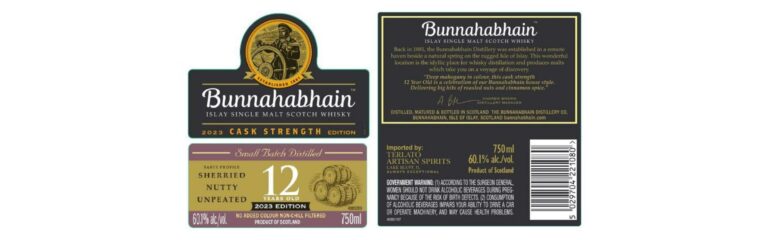 TTB-Neuheit: Bunnahabhain 12yo Cask Strength 2023 „Sherried, Nutty, Unpeated“