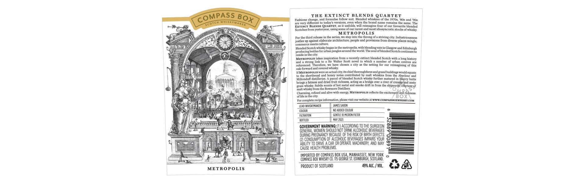 Compass Metropolis TTB-Neuheit: Compass Box Metropolis - WhiskyExperts