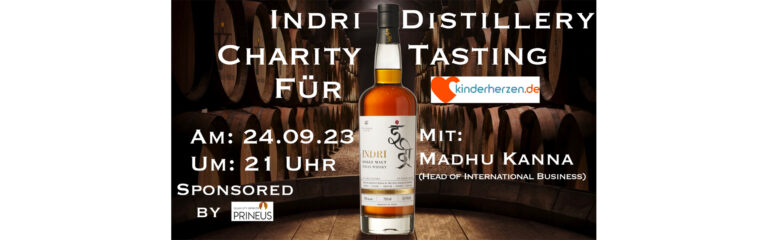 The Whisky Waiter lädt ein zum Indri Charity Online-Tasting zugunsten von kinderherzen.de
