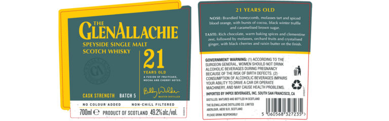TTB-Neuheit: The Glenallachie 21 yo Cask Strength Batch #5