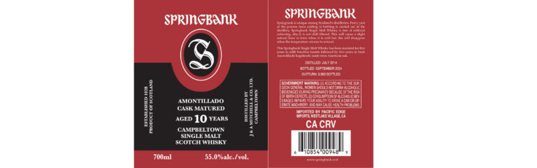 TTB-Neuheit: Springbank 10 yo Amontillado cask matured