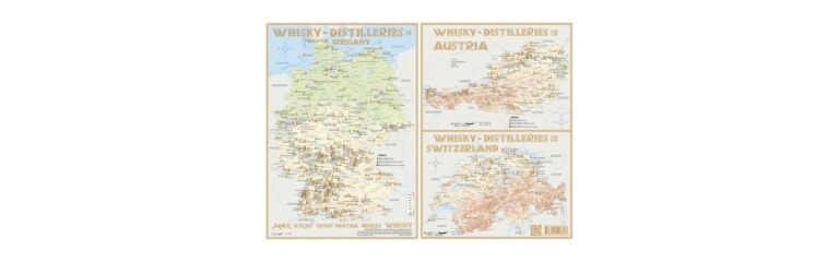 Neu im Alba-Collection Verlag: „Whisky Distilleries in Germany, Austria & Switzerland“ Tasting Map – 3. aktualisierte Auflage