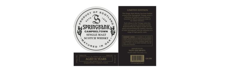TTB-Neuheit: Springbank 31yo aus der Vintage Serie