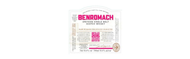 TTB-Neuheit: Benromach 2015 Cask Strength Batch 01