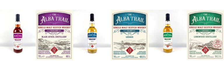 Drei neue Abfüllungen von Alba Import in der Eigenserie The Alba Trail: Blair Athol, Ledaig und Linkwood