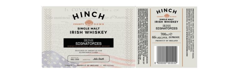 TTB-Neuheit: Hinch Single Malt Irish Whiskey „Irish Signatories“