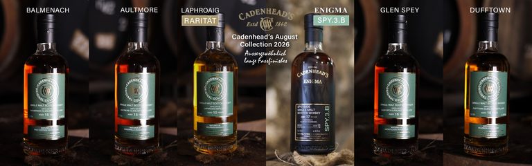 Cadenhead’s August Collection 2026: Laphroaig 10yo & Speyside Sherry Enigma 17yo – neues Flaschendesign