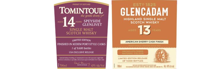 TTB-Neuheiten: Tomintoul Aged 14 Years The Gentle Dram, Glencadam Aged 13 Years American Sherry Cask Finish
