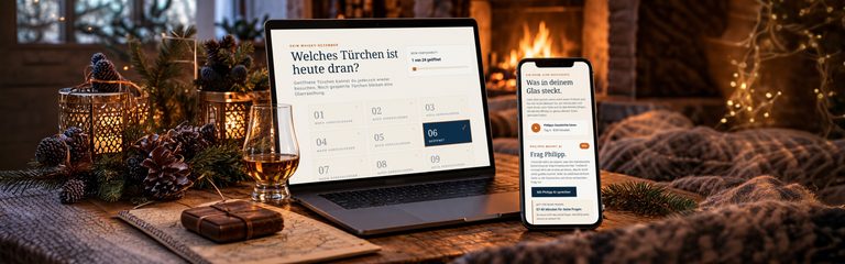 Whisky-Adventskalender von Whisky84Grad: Plötzlich kannst du mit dem Whisky-Adventskalender sprechen