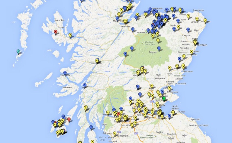 Eine Karte aller schottischen Destillerien auf Google Maps